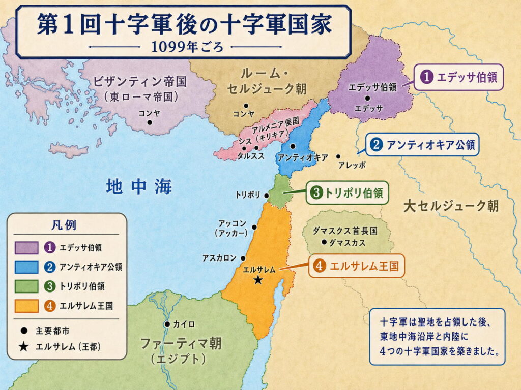 十字軍国家の場所